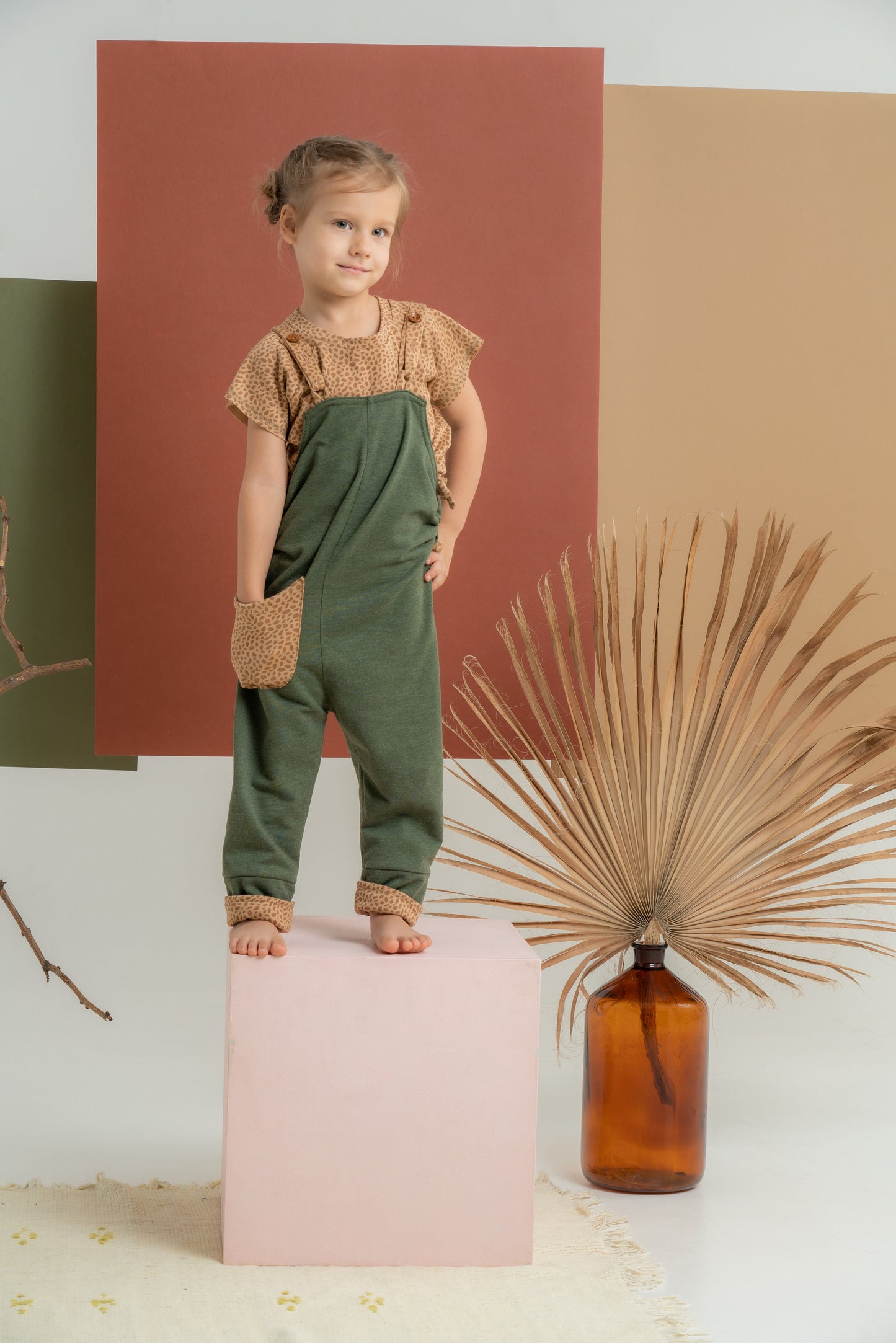 EVERFIT DUNGAREES.FOREST GREEN