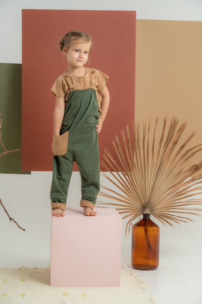 EVERFIT DUNGAREES.FOREST GREEN