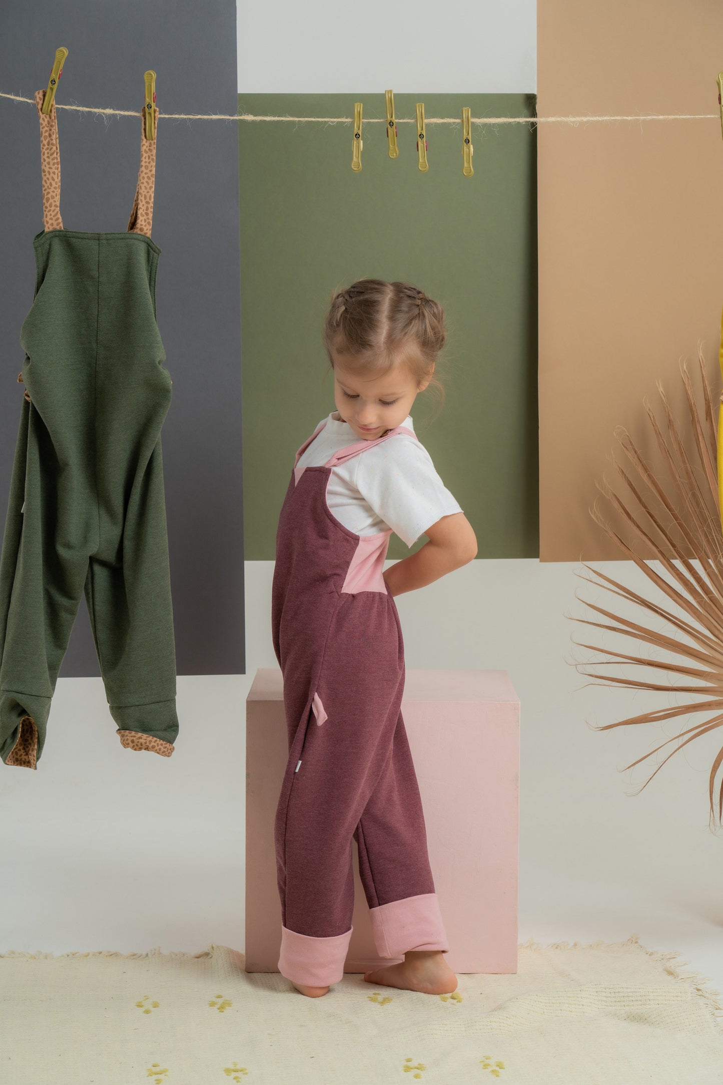 EVERFIT DUNGAREES.BURGUNDY