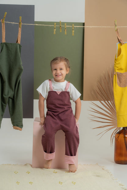 EVERFIT DUNGAREES.BURGUNDY