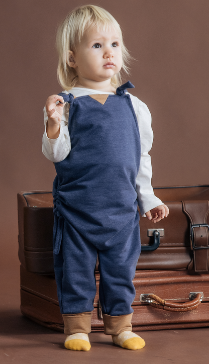 EVERFIT DUNGAREES.ROYAL BLUE