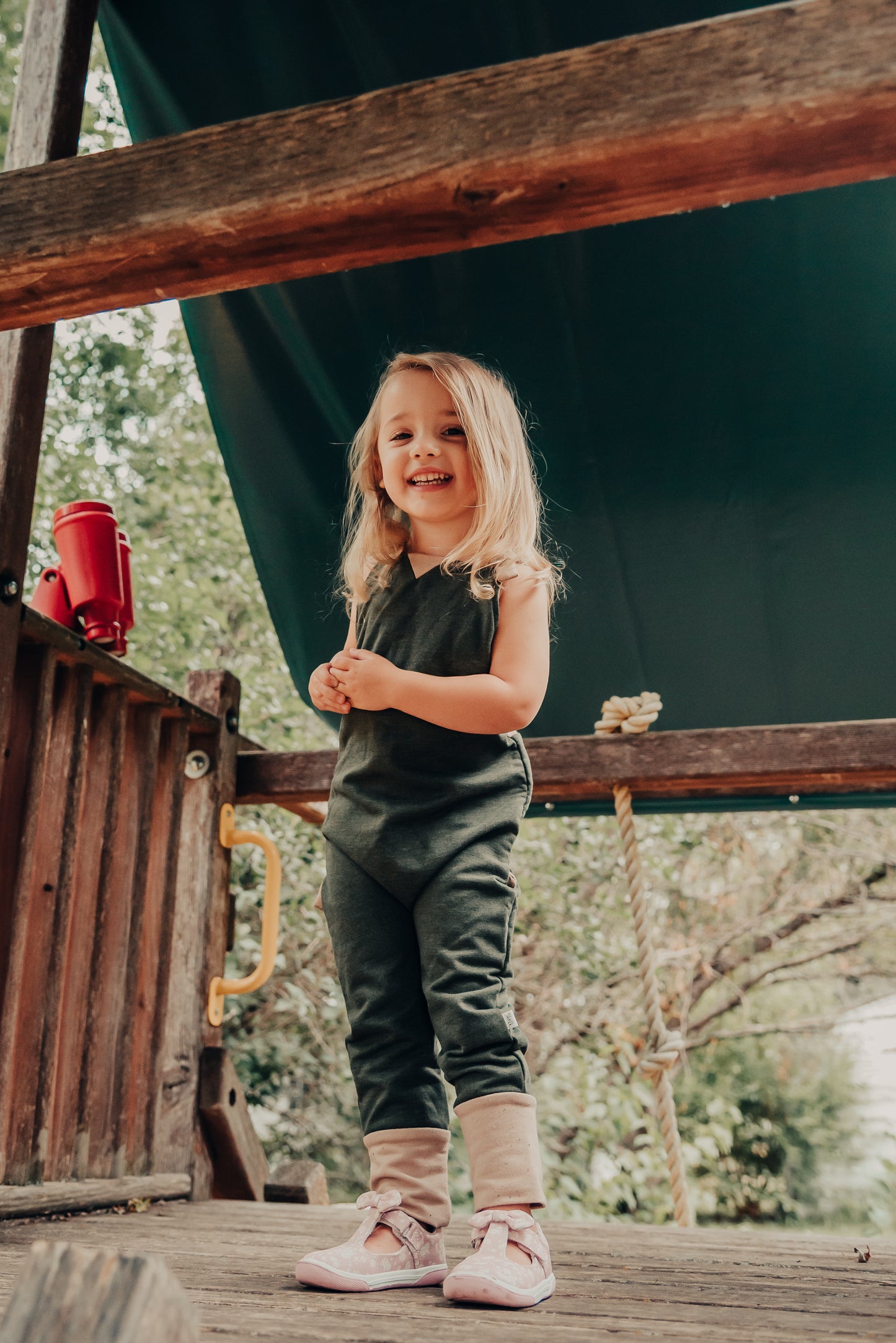 EVERFIT DUNGAREES.FOREST GREEN
